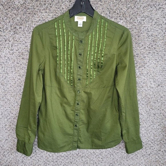 Talbots Tops - Talbots‎ Top Womens Small Green Button Up Lightweight Long Sleeve Casual Ladies